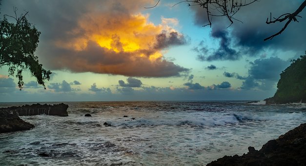 Ozean, Sonne, Strand, Sonnenuntergang