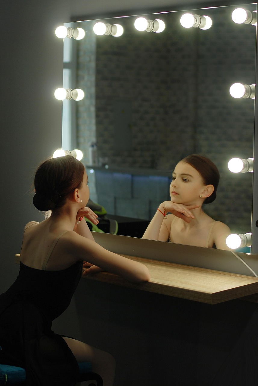 Elegant dressing area with mirror and lighting inspiration