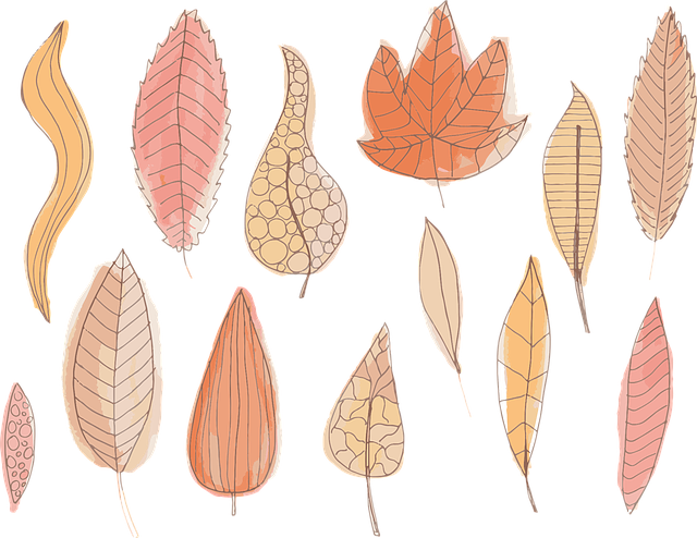 Free leaves autumn watercolor illustration