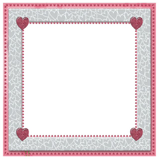 Free frame hearts decor illustration
