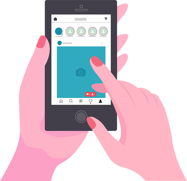 Free phone screen social media illustration