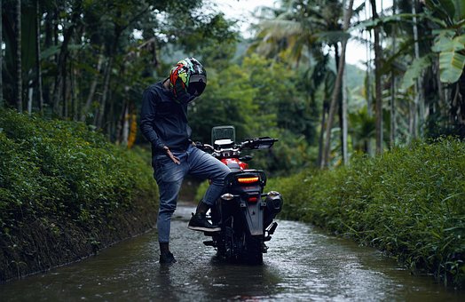 Motocykl, Motorka, Kolo, Příroda, Jezdec