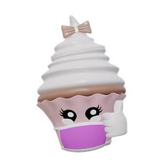 Humørikon, Cupcake, Kage, Maske, Okay