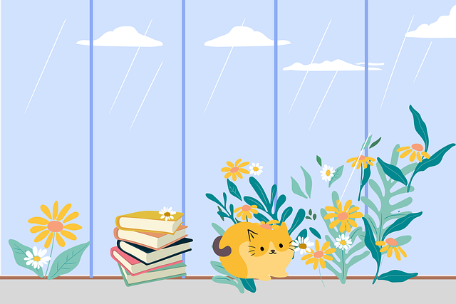 Download free HD stock image of Flowers Window Free flowers window animal illustration
