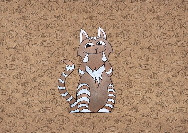 Free cat feline pet illustration