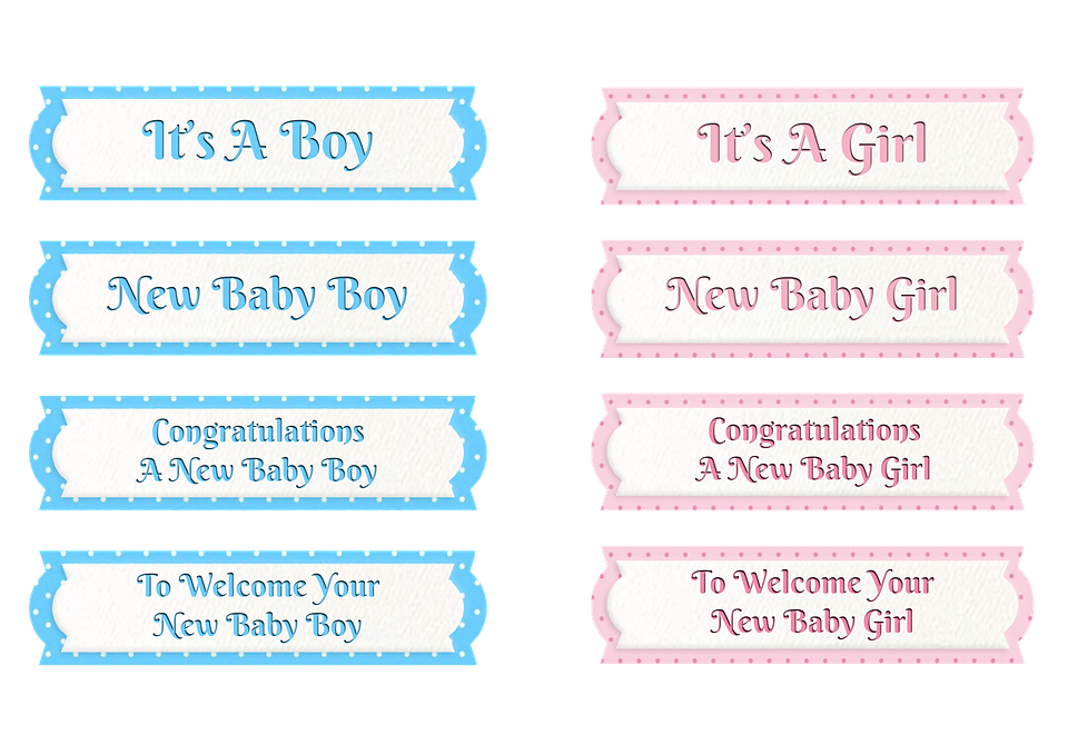Download Baby Boy, Baby Girl, Tags. Royalty-Free Stock Illustration ...