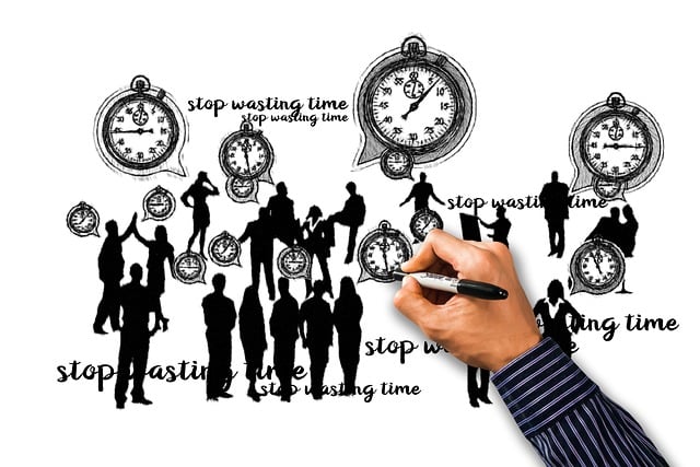 Free people stopwatch time illustration