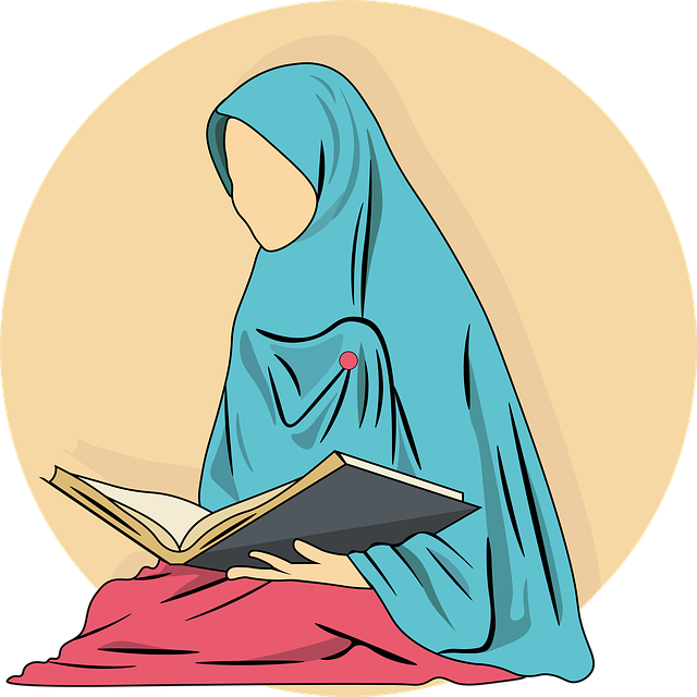 Frau, Buchen, Koran, Ramadan, Beten
