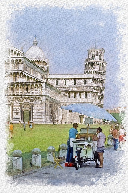 Free pisa tuscany italy illustration