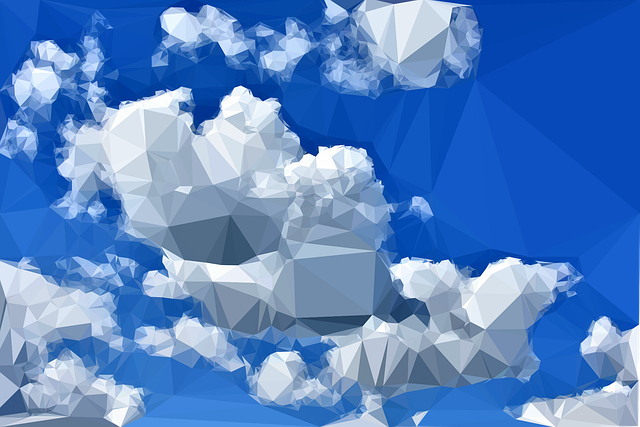 Free clouds sky low poly illustration