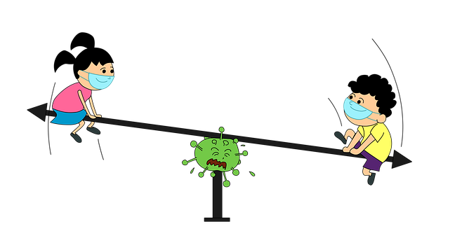 Free Playing Social Distancing illustration and picture