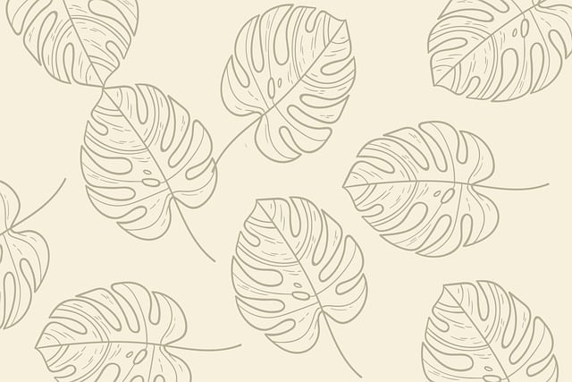 Free leaves monstera background illustration