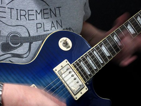 Guitar, Pensionering, Blå, Musik