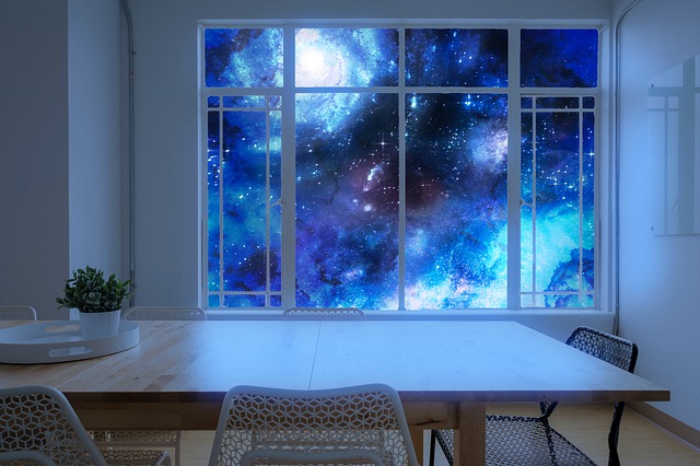 Fenster, Kosmos, Fensterscheibe