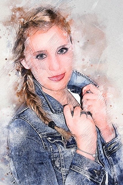 Free model girl fashion illustration