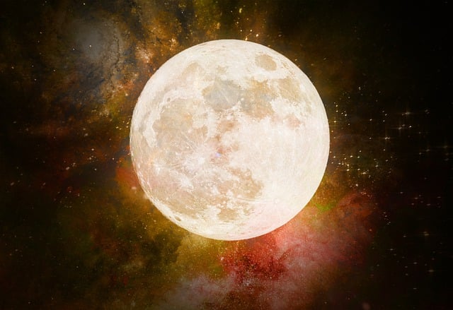 Free moon glow stars illustration