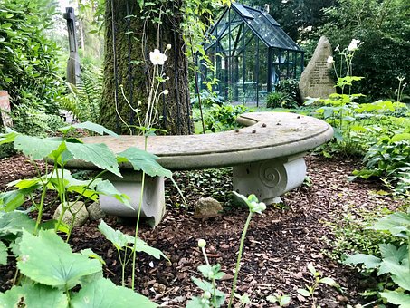 Free Stone Bench Round Bench photo and picture