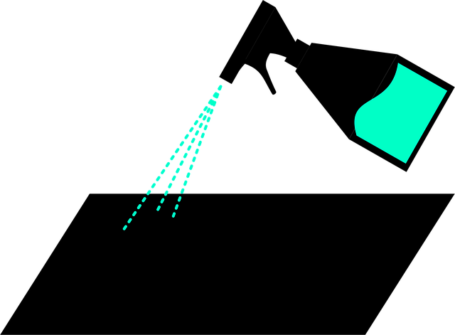 Free spray bottle surface disinfecting illustration
