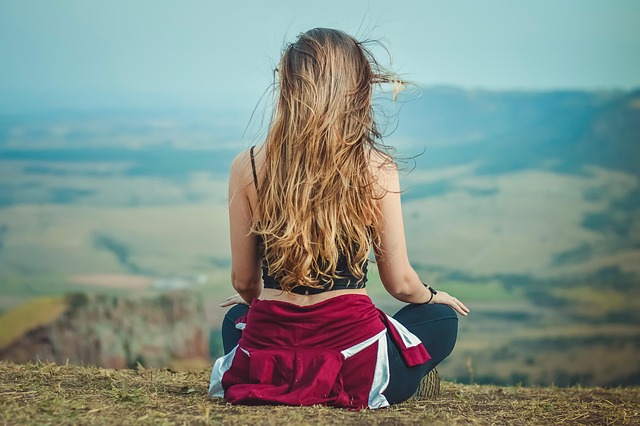 Free Woman Meditation photo and picture