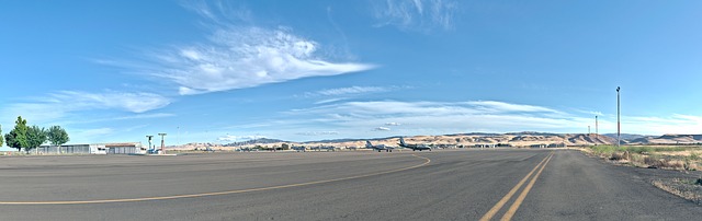 Luchthaven, Vliegtuigen, Panorama