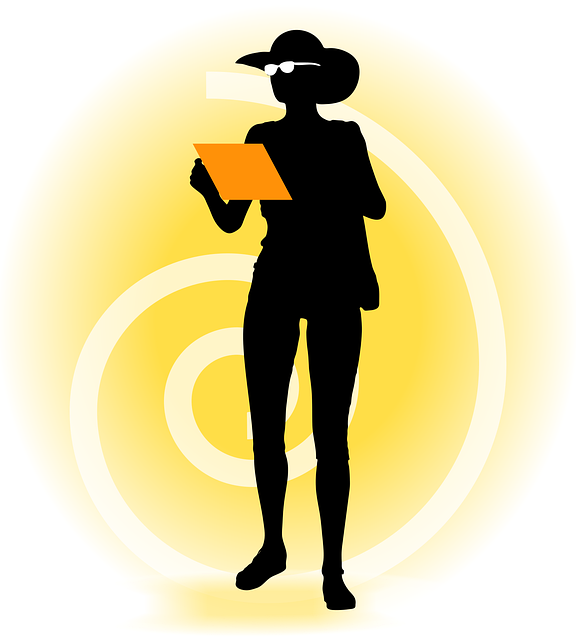 Free woman map backpack vector