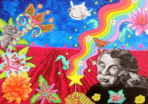 Psicodélico, Arte, Cuadro, Arcoíris