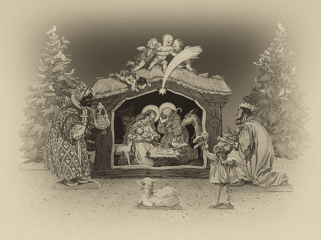 Download Christmas, Bethlehem, Jesus. RoyaltyFree Stock Illustration