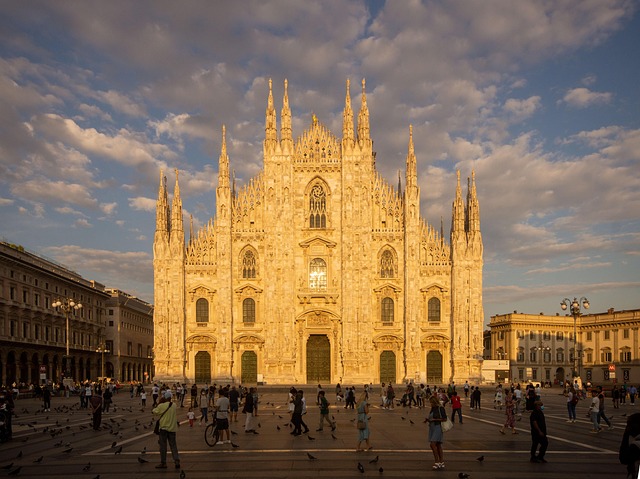 Mailand, Dom, Sonnenuntergang