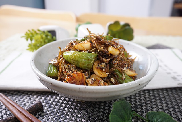 Free Chilli Pepper Boiled Anchovies photo and picture