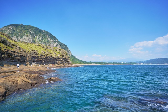 Meer, Wellen, Felsen, Cliff, Jeju, Korea