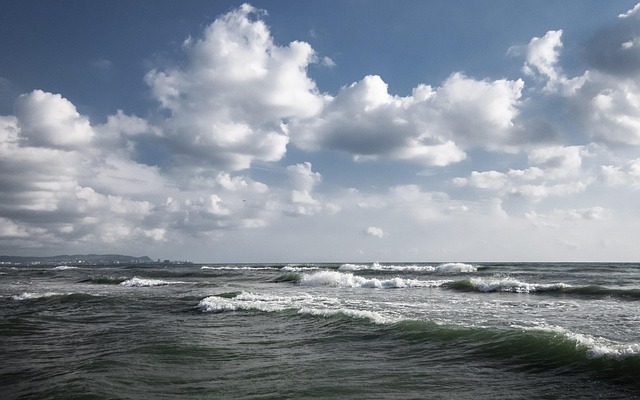Meer, Wellen, Wolken, Gezeiten, Ozean
