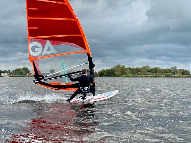 Surfing, Sø, Skyer, Sport, Vind