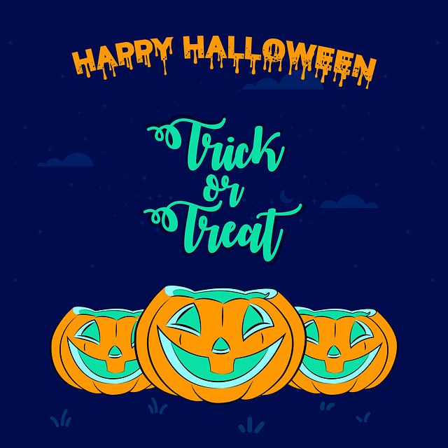 Free halloween card happy halloween vector