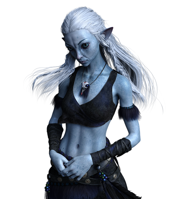 Free woman elf fantasy illustration