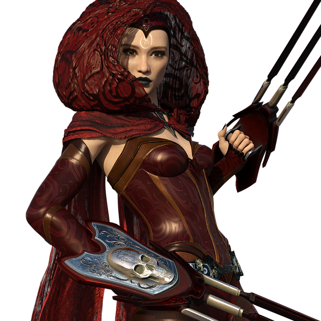 Free woman warrior fantasy illustration