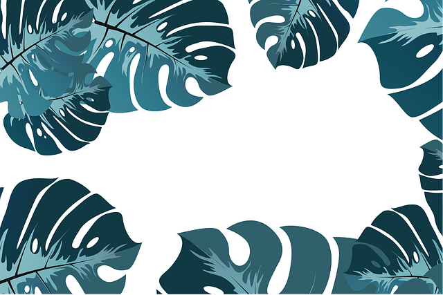 Free leaves border background illustration