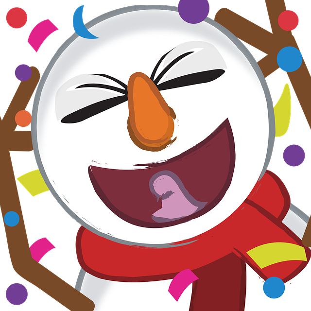 Free snowman character nature vector