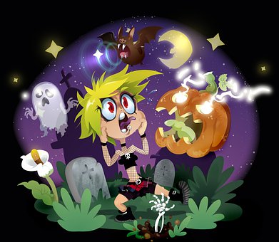 Free Halloween Cemetery illustration and picture