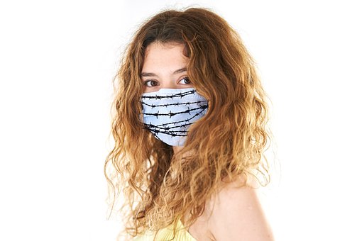 Coronavirus, Ansiktsmaske, Kvinne