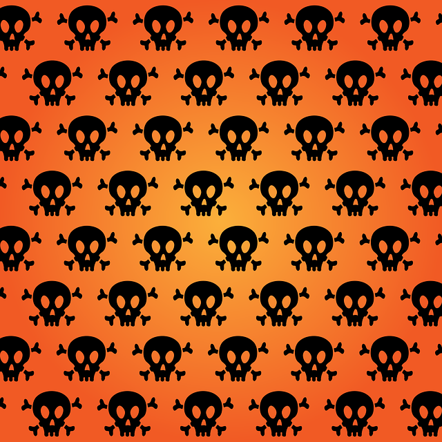 Free halloween skull skull and crossbones illustration