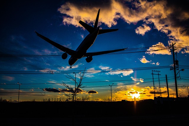 Flygplats Solnedg ng Flygplan Gratis Foto P Pixabay