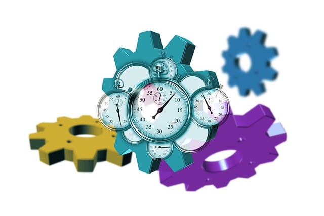 Free stopwatch gears work illustration