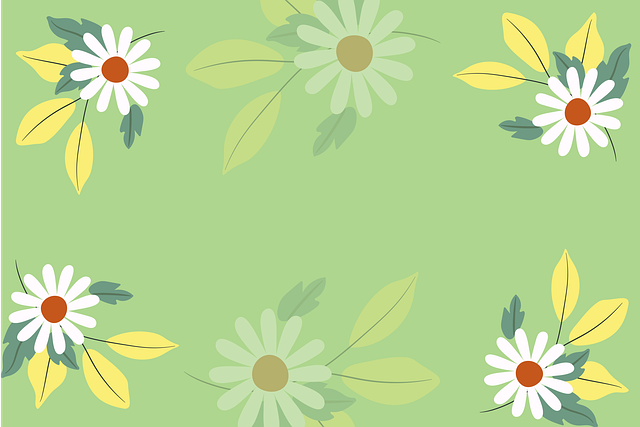 Free daisies floral frame illustration
