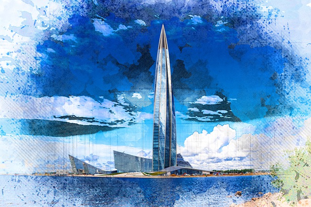Rascacielos, Torre, Edificio, Vidrio