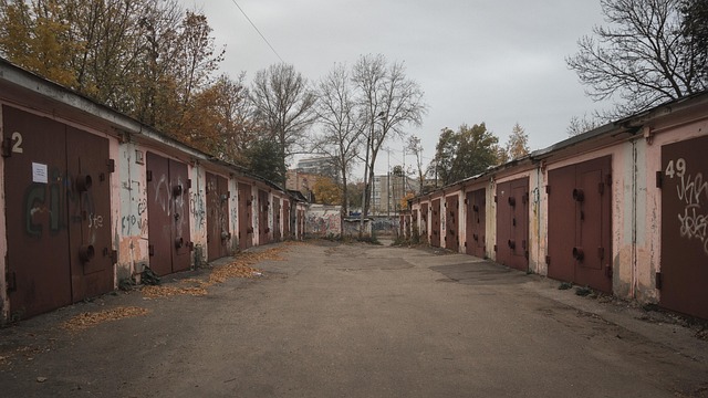 Efterår, Garager, Træer, Garage