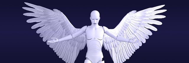 Free angel cyborg futuristic illustration