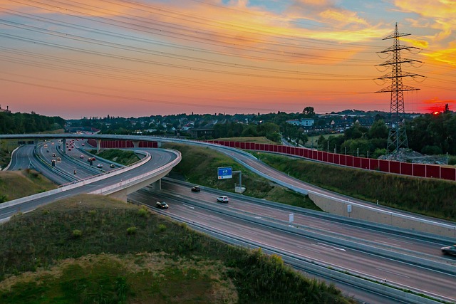Motorvej, Trafik, By, Vej, Vejbane