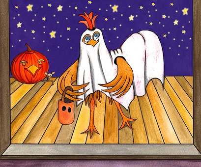 Dia Das Bruxas, Trick Or Treat, Frango