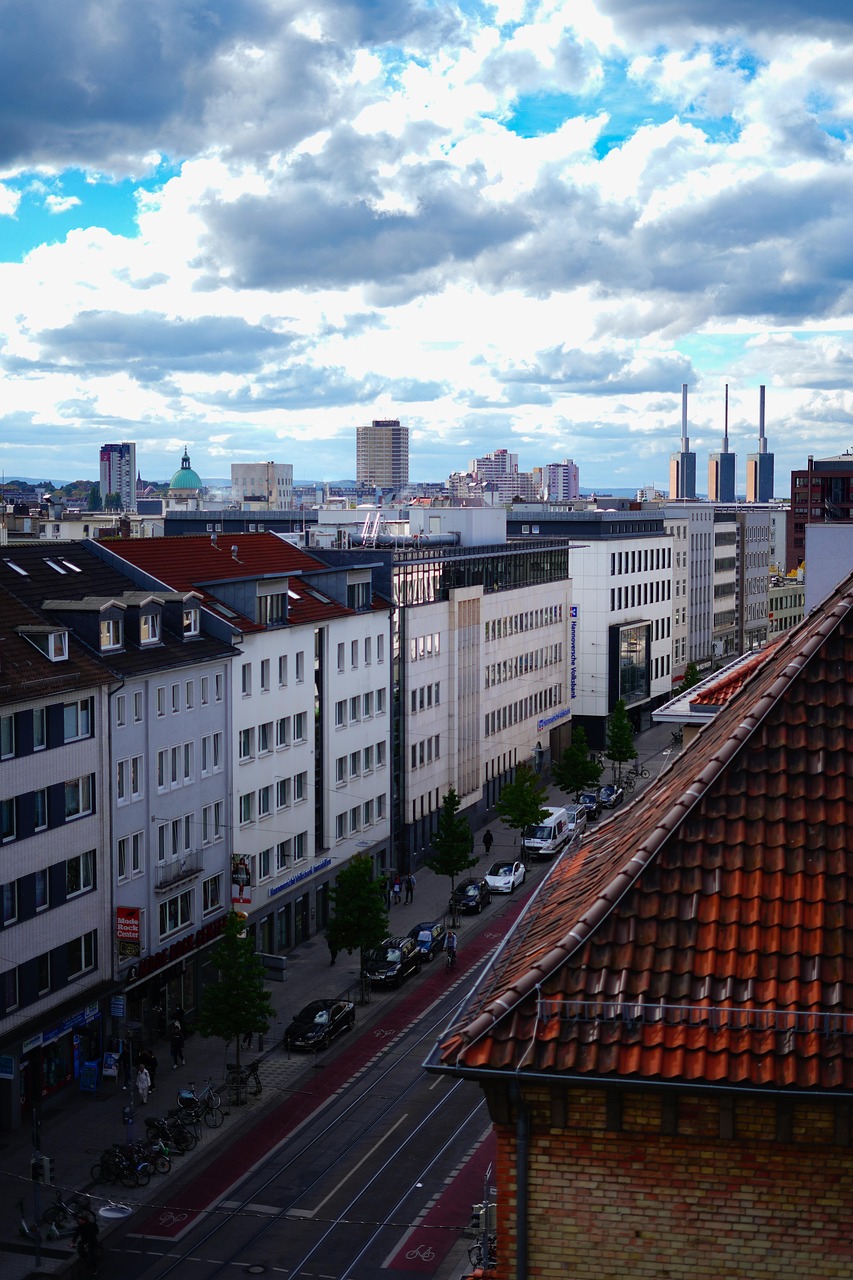 Ciudad, Edificios, Calle, Urbano