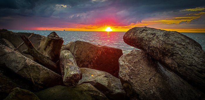 Free Sunset Lake photo and picture
